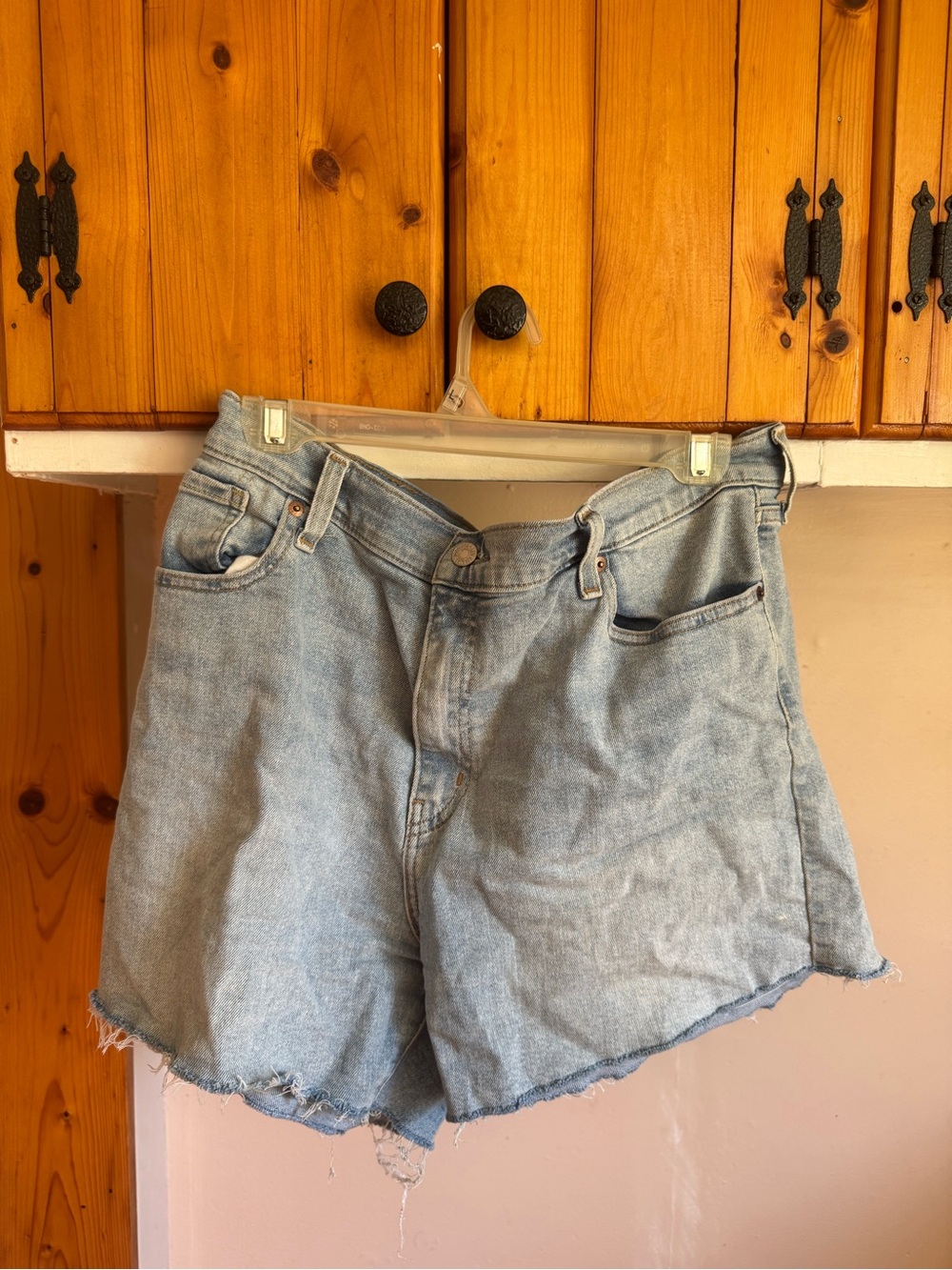 Levi Classic High-Waist Light Blue Denim Shorts